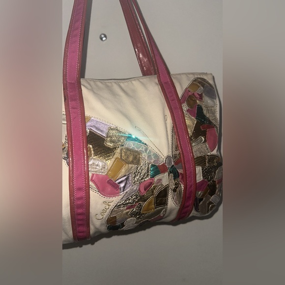 Coach Handbags - Coach Poppy Butterfly Patchwork Tote Shoulder Bag Limited Edition